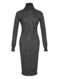 MM6 Maison Margiela turtleneck ribbed dress - Grey