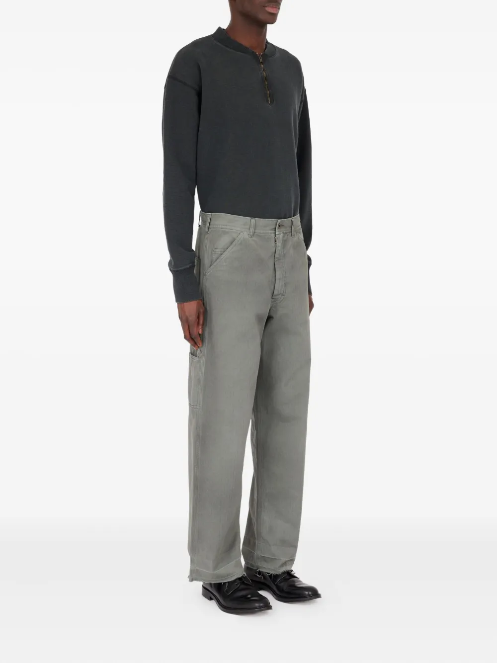 Maison Margiela Straight jeans met textuur Grijs