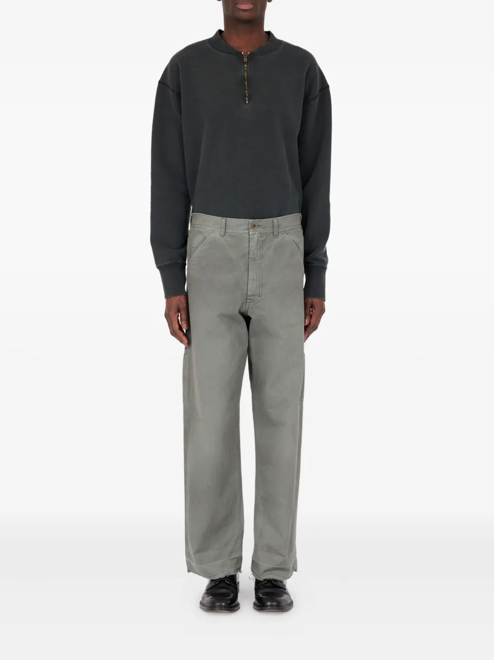 Maison Margiela Straight jeans met textuur Grijs