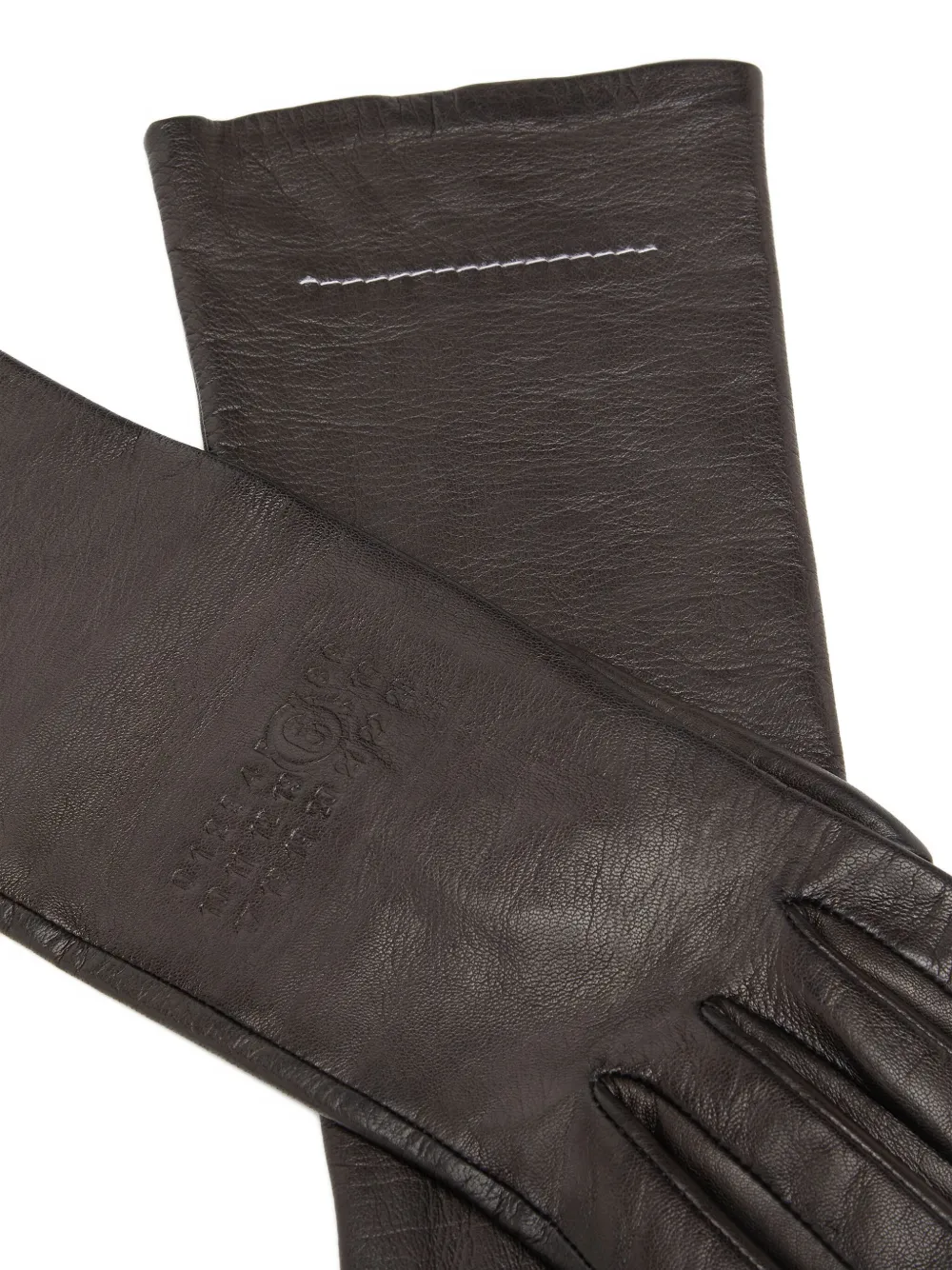 MM6 Maison Margiela Leren handschoenen - Bruin