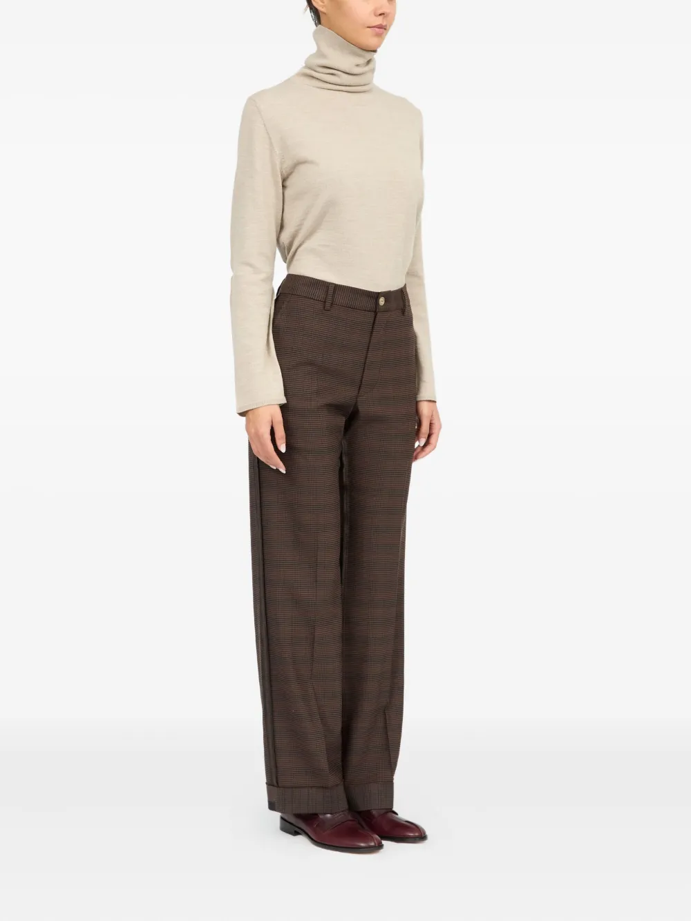 MM6 Maison Margiela Geruite broek Bruin