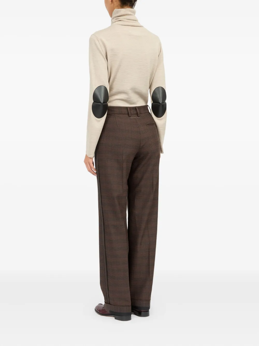 MM6 Maison Margiela Geruite broek Bruin