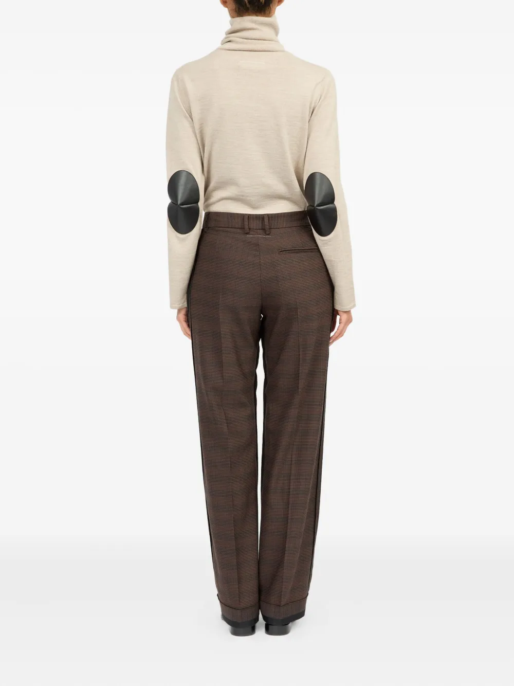 MM6 Maison Margiela Geruite broek Bruin