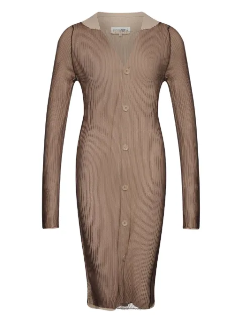 MM6 Maison Margiela ribbed buttoned cardigan dress