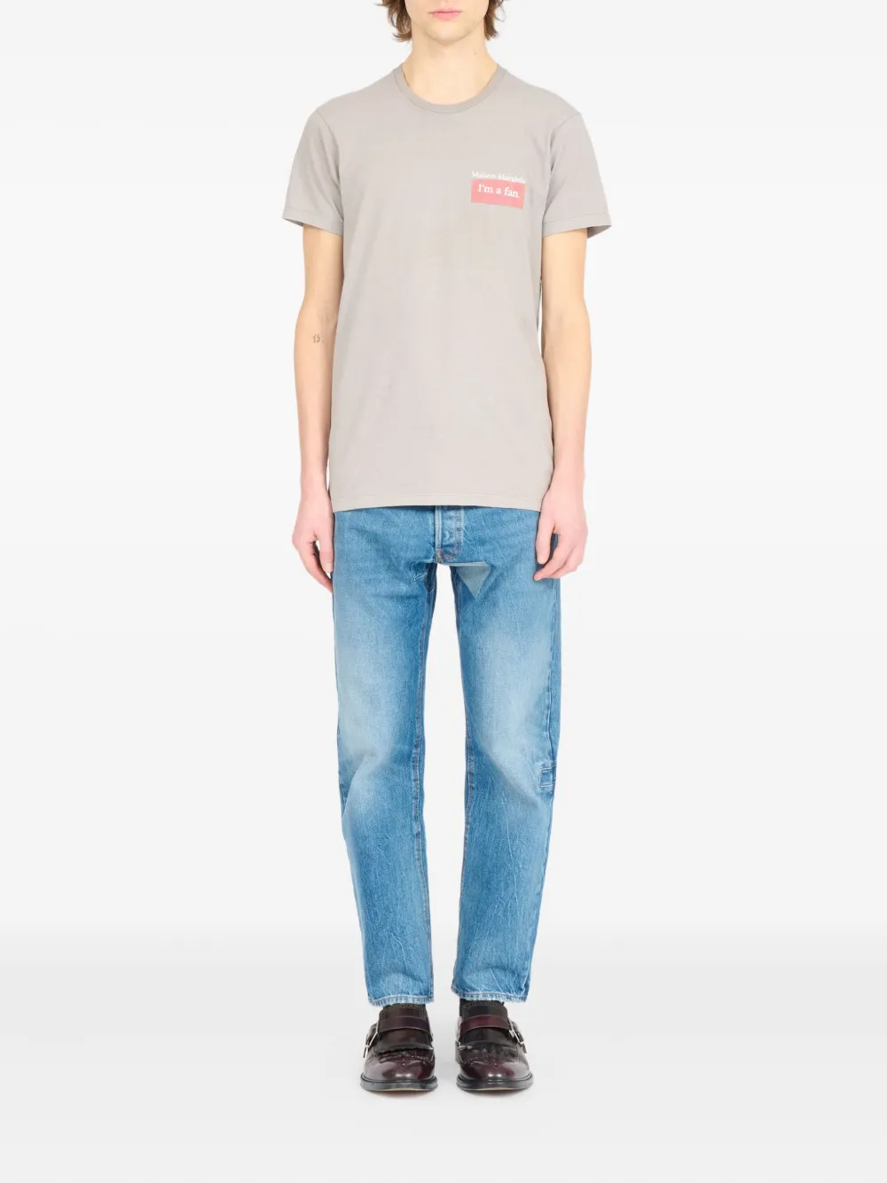 Maison Margiela T-shirt met tekst Beige
