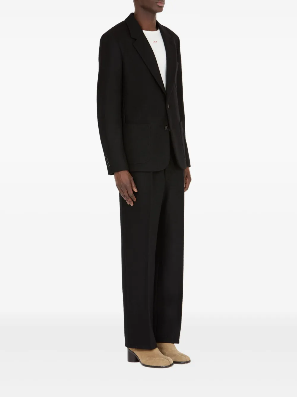 Maison Margiela Wollen blazer met twee zakken Zwart