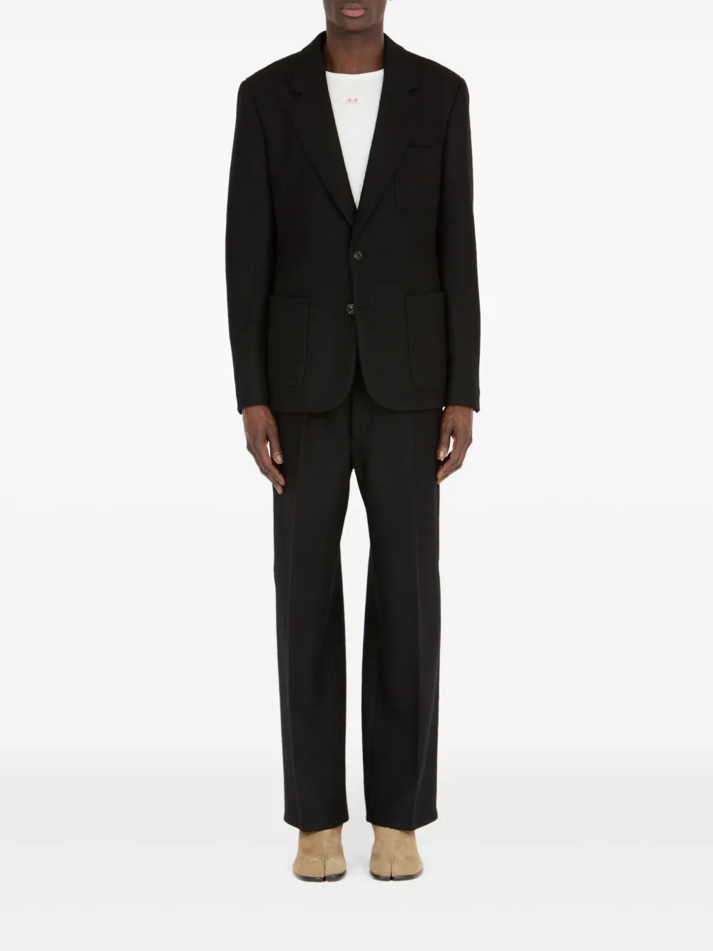 Maison Margiela Wollen blazer met twee zakken Zwart