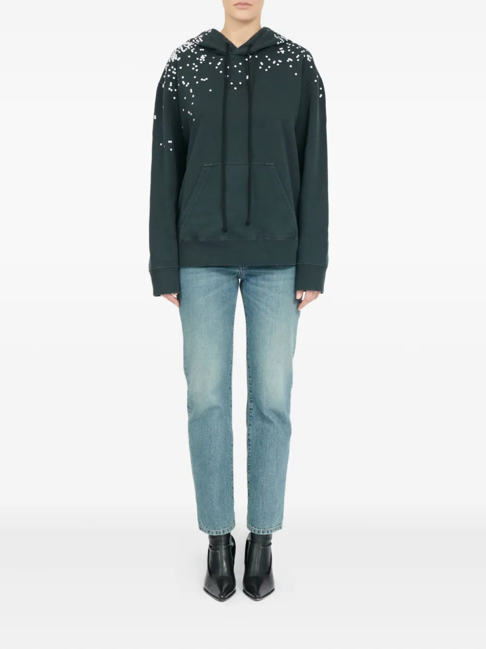 MM6 Maison Margiela Hoodie met gespikkelde print - Groen