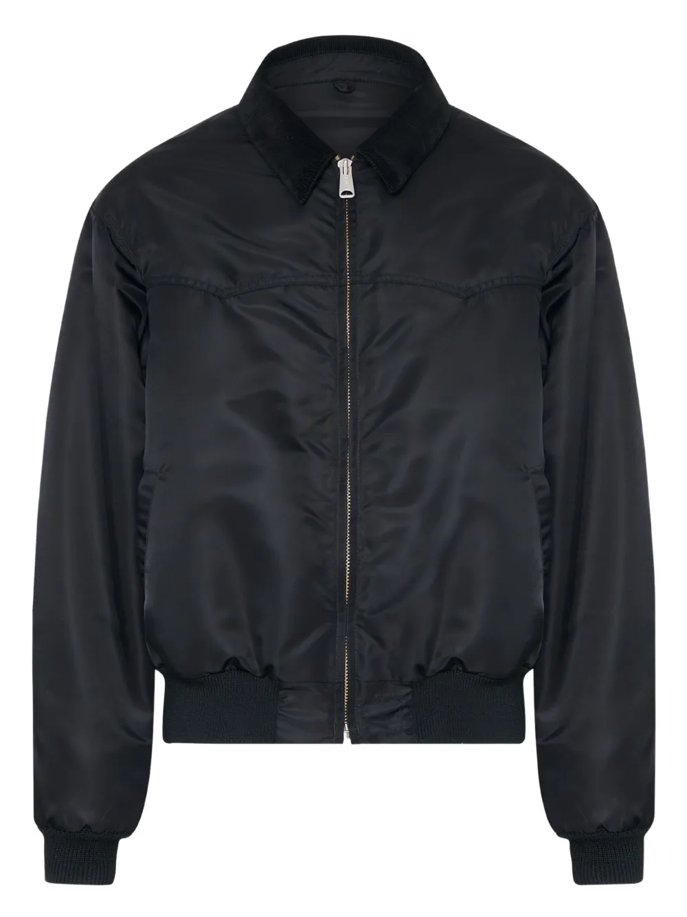 Maison Margiela Jack met uitgesneden kraag en rits Zwart