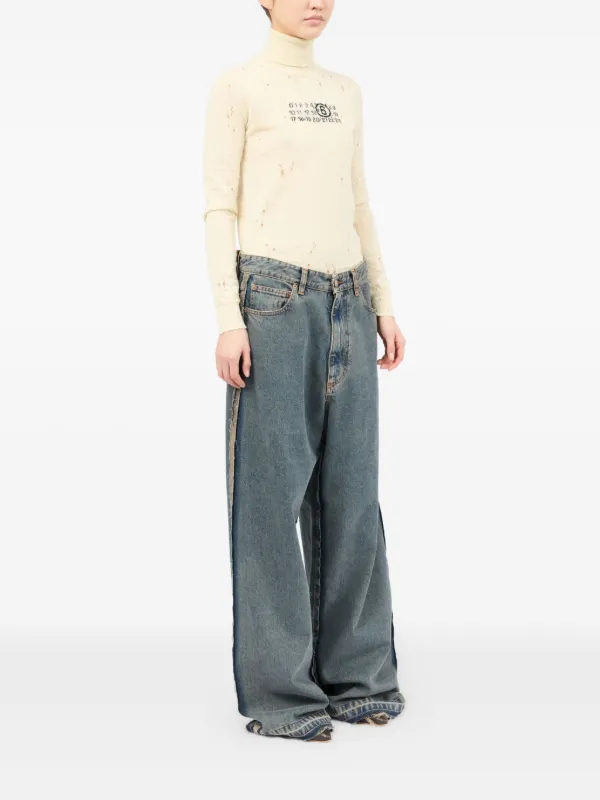 MM6 Maison Margiela ワイドジーンズ | ブルー | FARFETCH JP