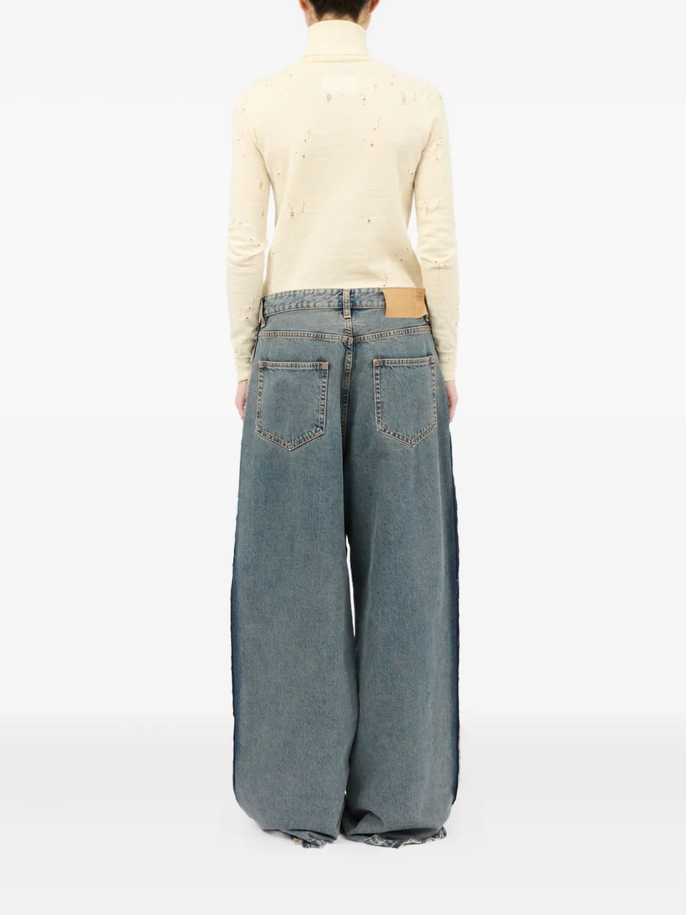 MM6 Maison Margiela Jeans met wijde pijpen Blauw