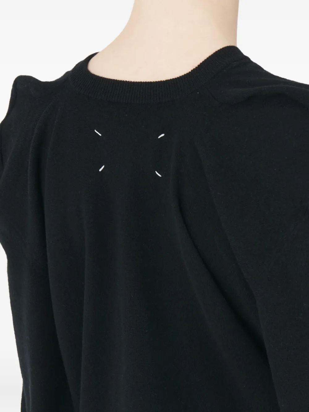 Maison Margiela Wollen trui met pofschouders Zwart