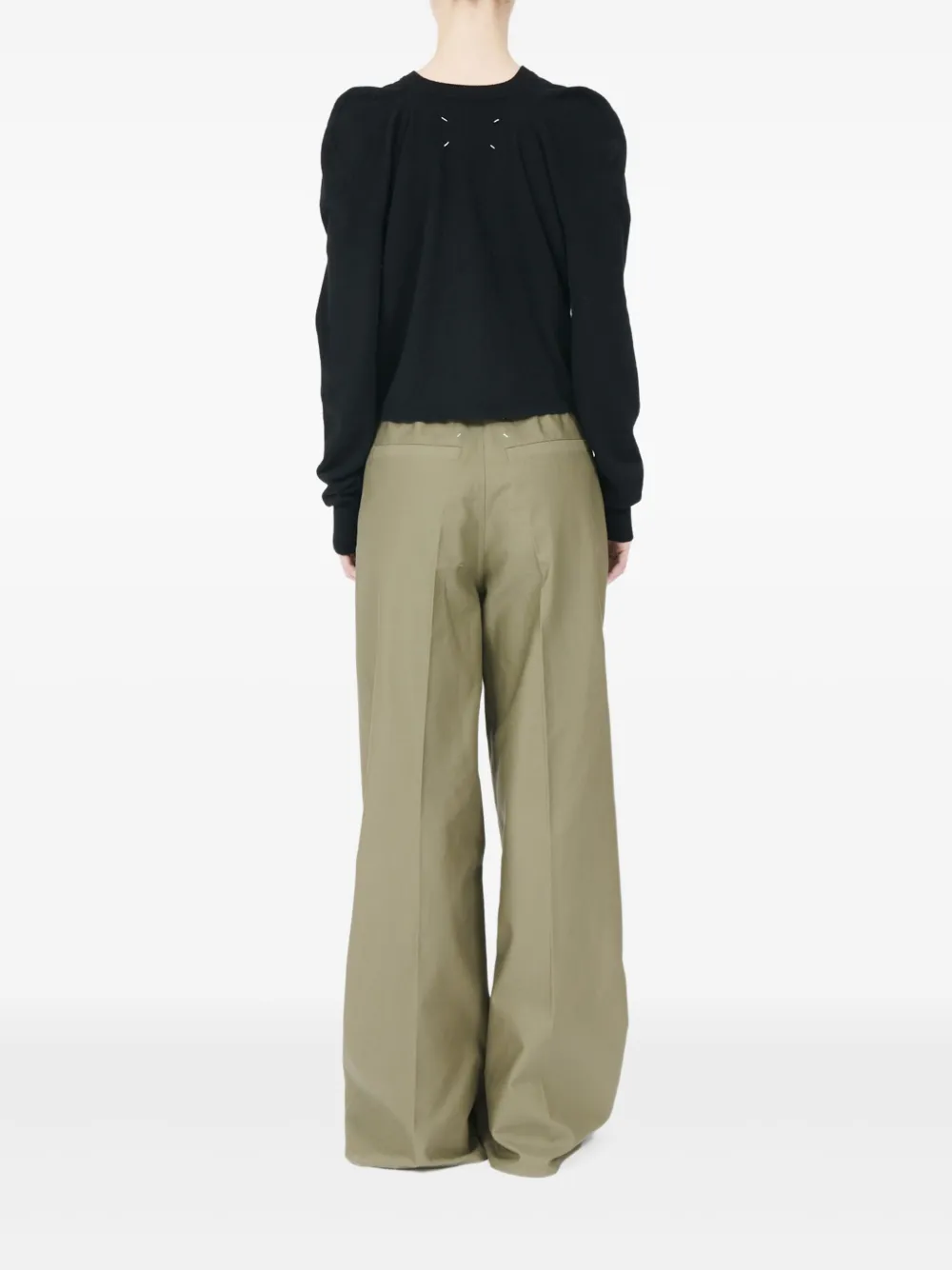 Maison Margiela Wollen trui met pofschouders Zwart