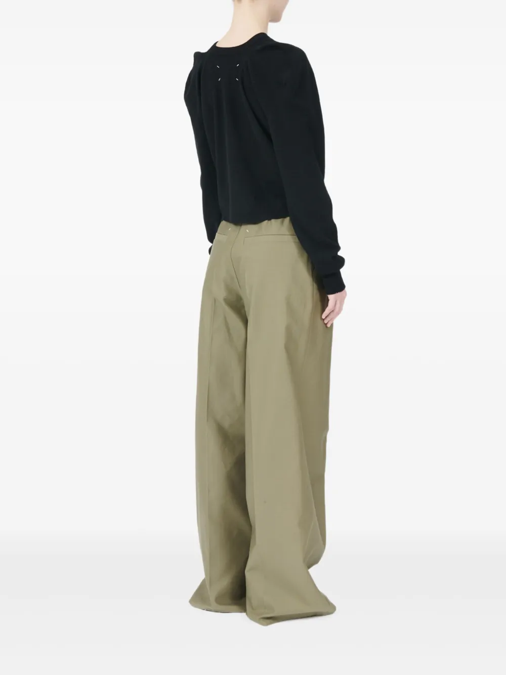 Maison Margiela Wollen trui met pofschouders Zwart