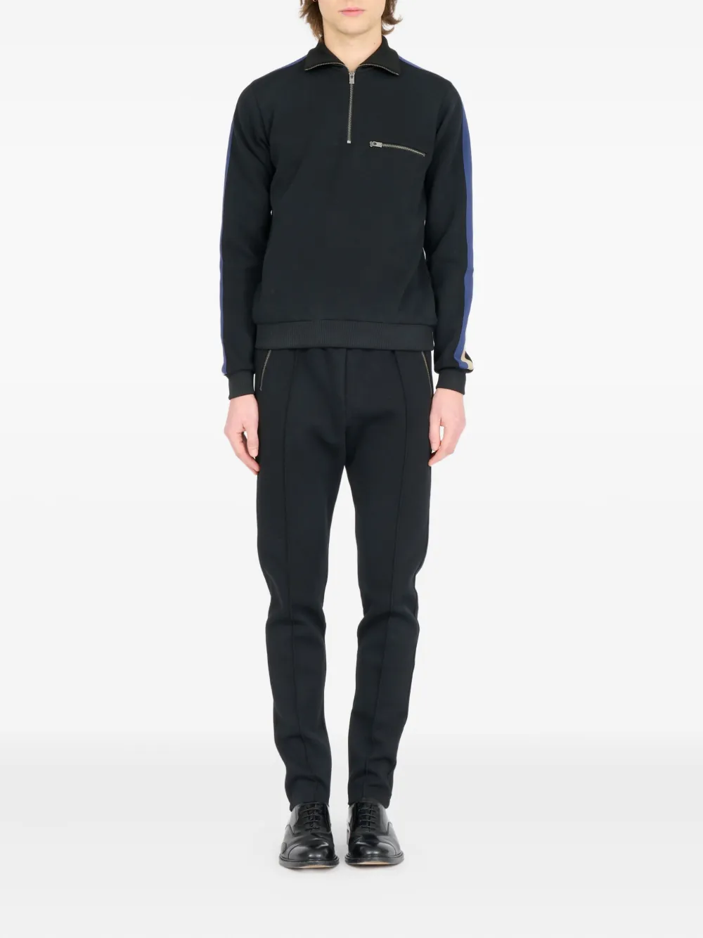 Maison Margiela Sweater met gestreept detail - Zwart