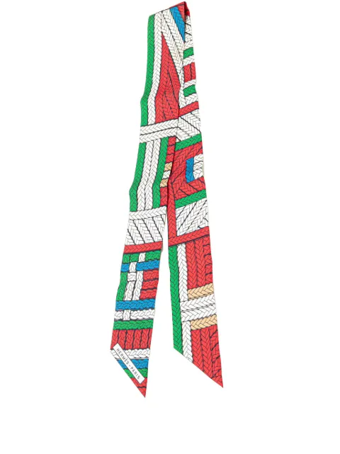 Hermès Pre-Owned 2000-2020 Tresses H Silk Twilly Scarf scarves