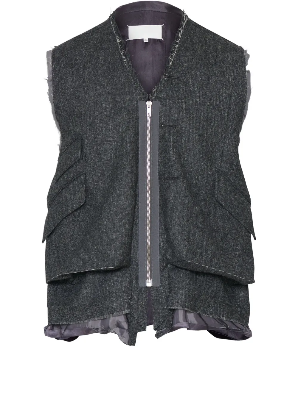 frayed pocket waistcoat
