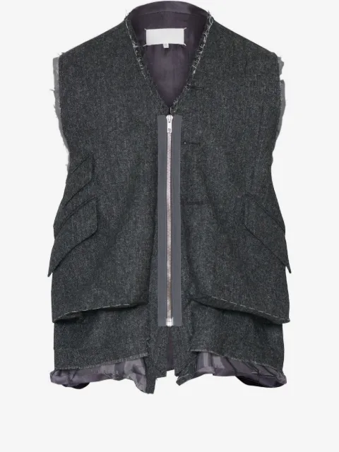 Maison Margiela frayed pocket waistcoat