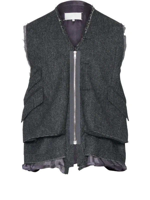 Maison Margiela フレイドポケット ベスト | グレー | FARFETCH JP