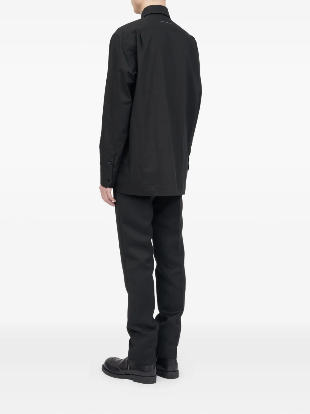 MM6 Maison Margiela Overhemd met smoking print en lange mouwen Zwart