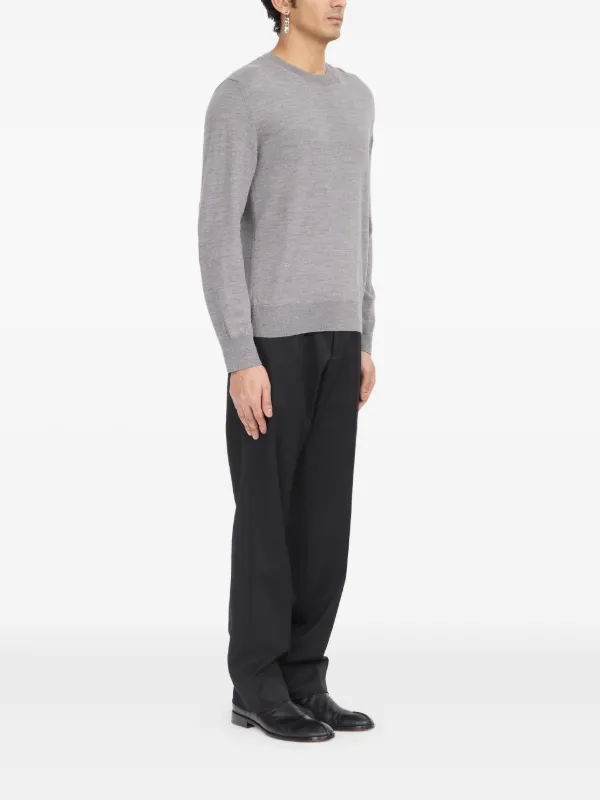 MM6 Maison Margiela crew-neck Knitted Sweater | Grey | FARFETCH RO