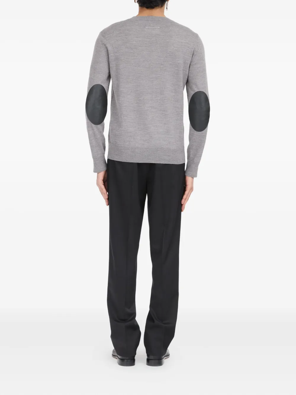 MM6 Maison Margiela crew-neck knitted sweater Grijs