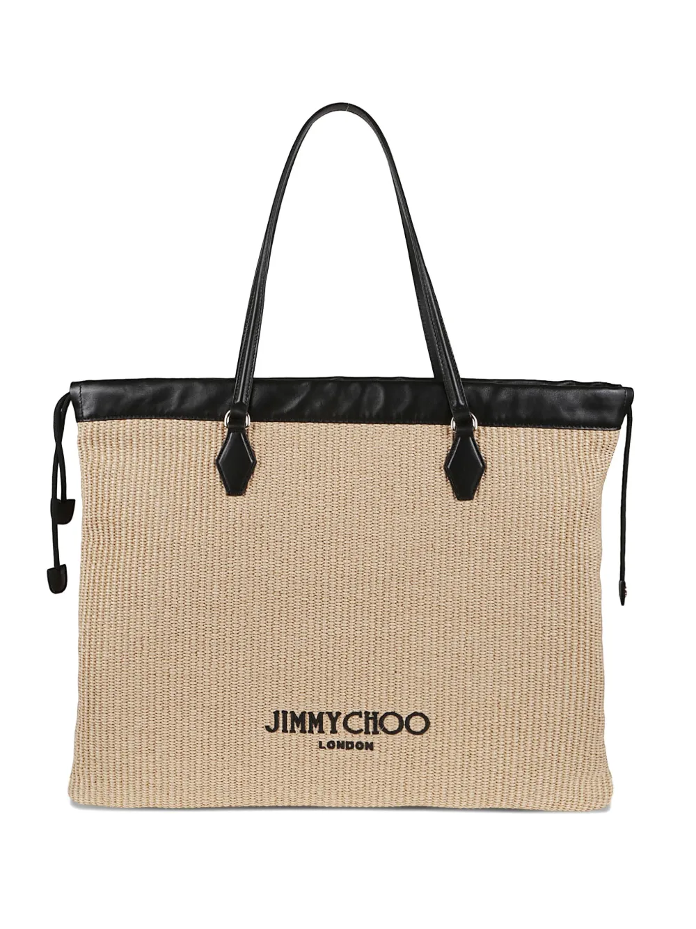 Jimmy Choo logo-embroidered tote bag | Neutrals | Image 1