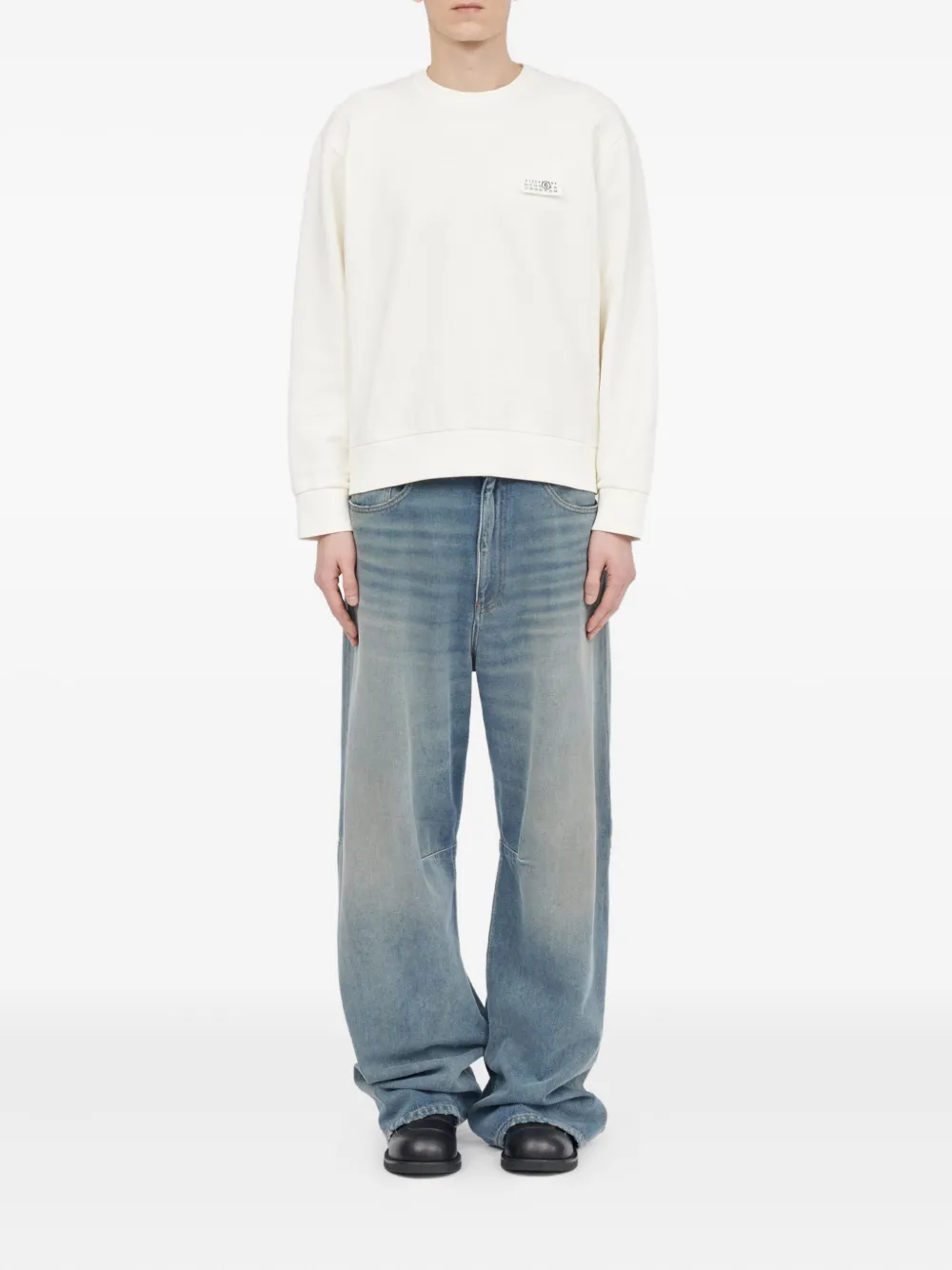 MM6 Maison Margiela logo-patch sweatshirt - Wit