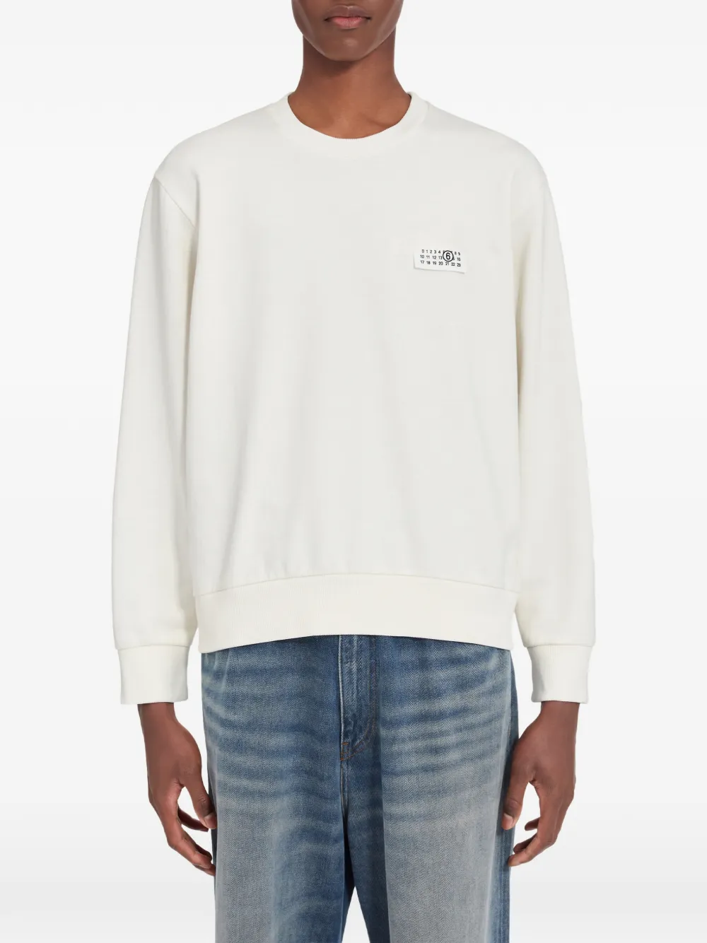 MM6 Maison Margiela Sweater met logopatch Wit