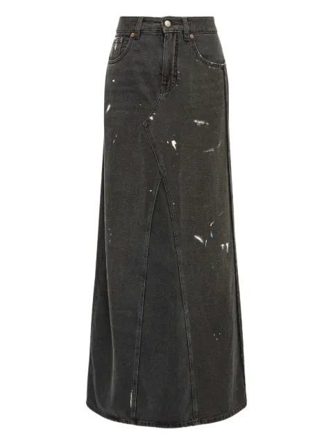 MM6 Maison Margiela paint-splatter denim skirt