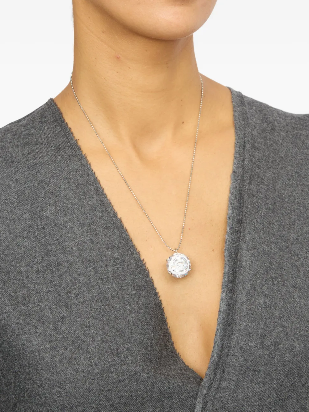 Shop Mm6 Maison Margiela Swirl-pendant Necklace
