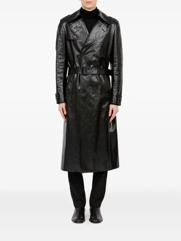 MM6 Maison Margiela double-breasted Trench Coat Black FARFETCH PH