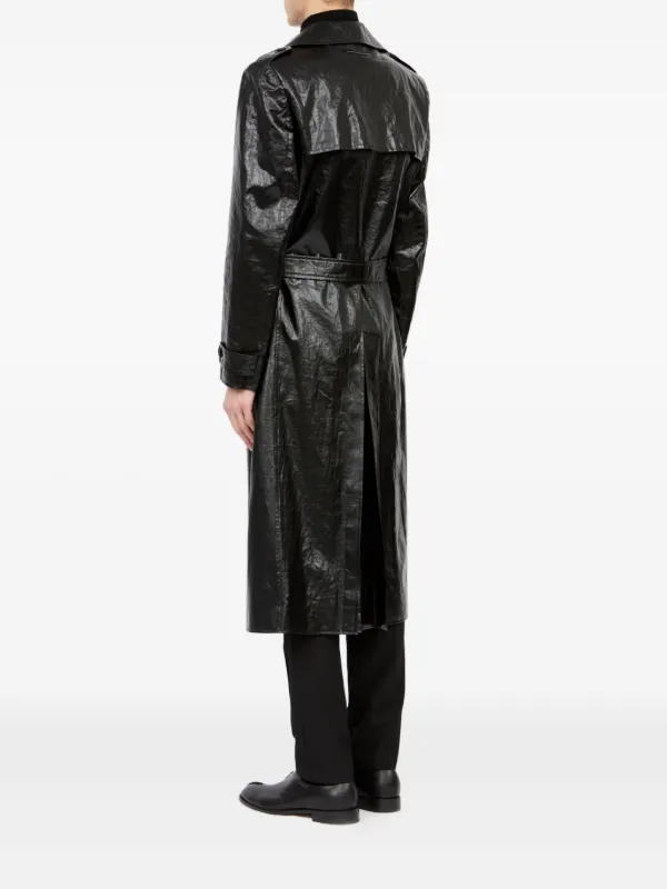 MM6 Maison Margiela ダブルトレンチコート | ブラック | FARFETCH JP