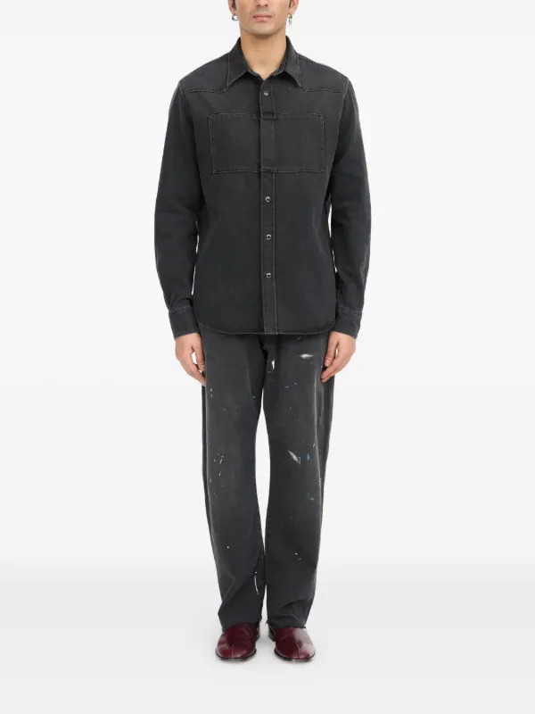 MM6 Maison Margiela デニムシャツ | ブラック | FARFETCH JP