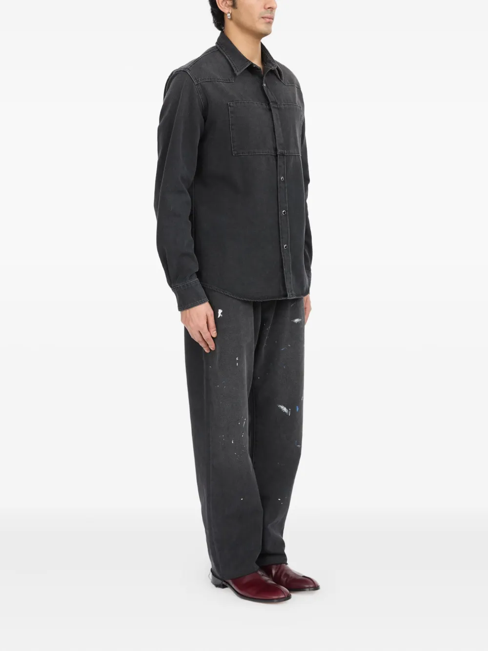 MM6 Maison Margiela Denim overhemd Zwart