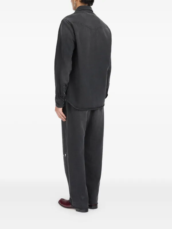 MM6 Maison Margiela デニムシャツ | ブラック | FARFETCH JP