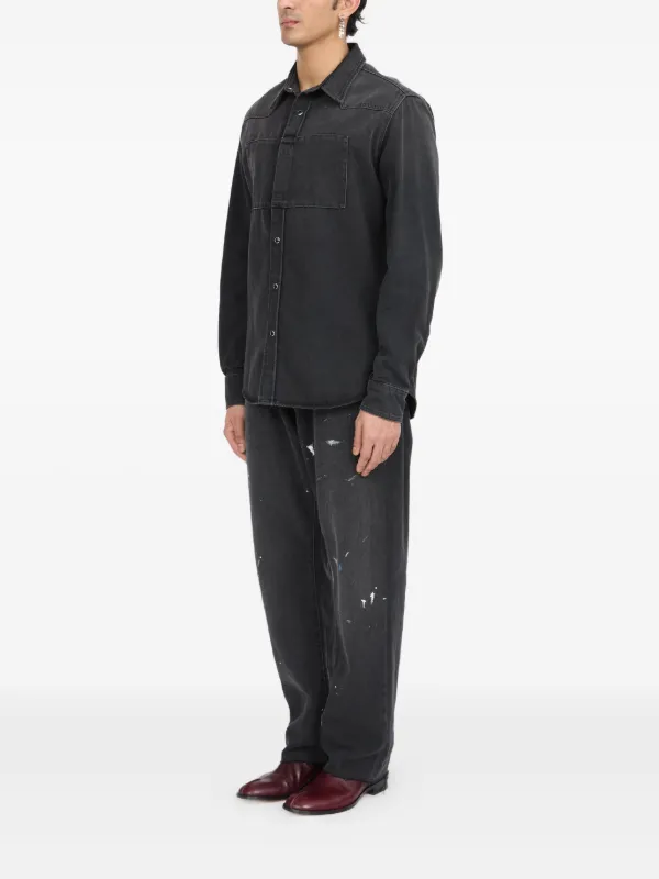MM6 Maison Margiela デニムシャツ | ブラック | FARFETCH JP