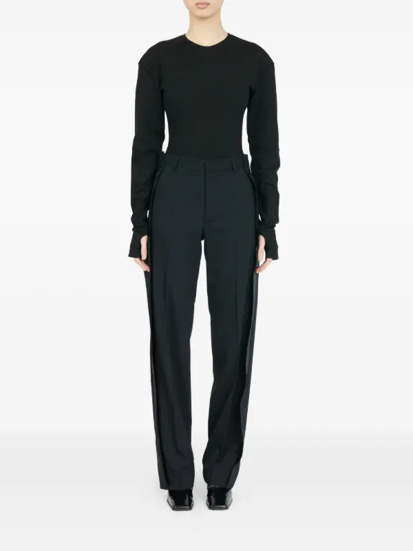 mm6ウールパンツ MM6 Maison Margiela ウールパンツ | ブラック | FARFETCH JP