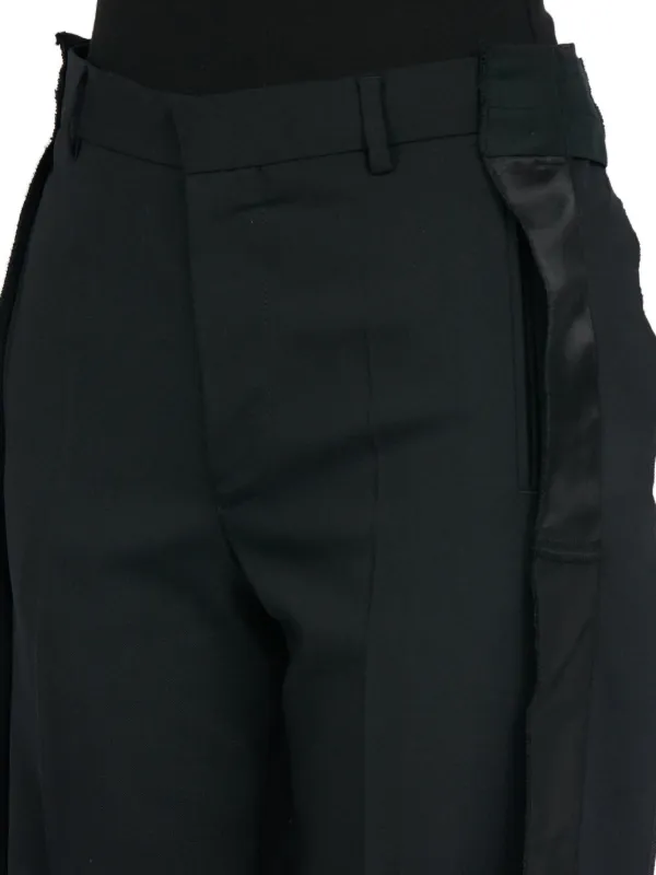 MM6 Maison Margiela ウールパンツ | ブラック | FARFETCH JP