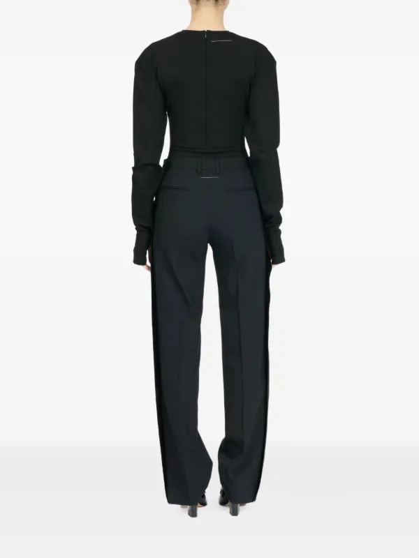 MM6 ウールパンツ MM6 Maison Margiela ウールパンツ | ブラック | FARFETCH JP