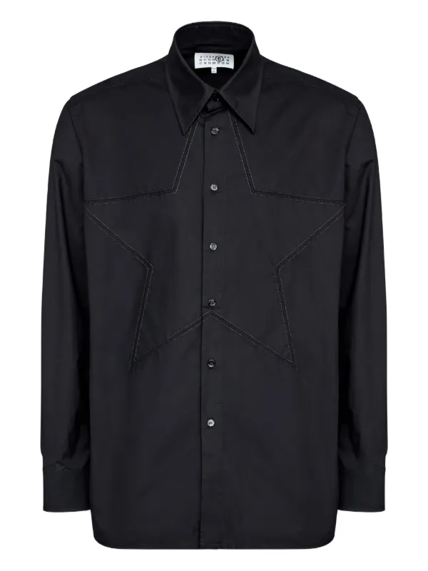 MM6 Maison Margiela コットン シャツ | ブラック | FARFETCH JP