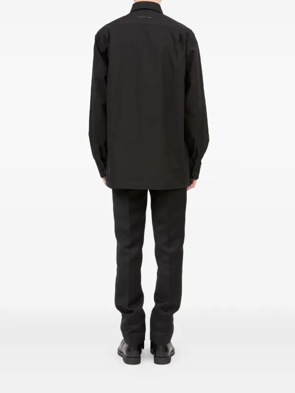 MM6 Maison Margiela Cotton Shirt | Black | FARFETCH IN