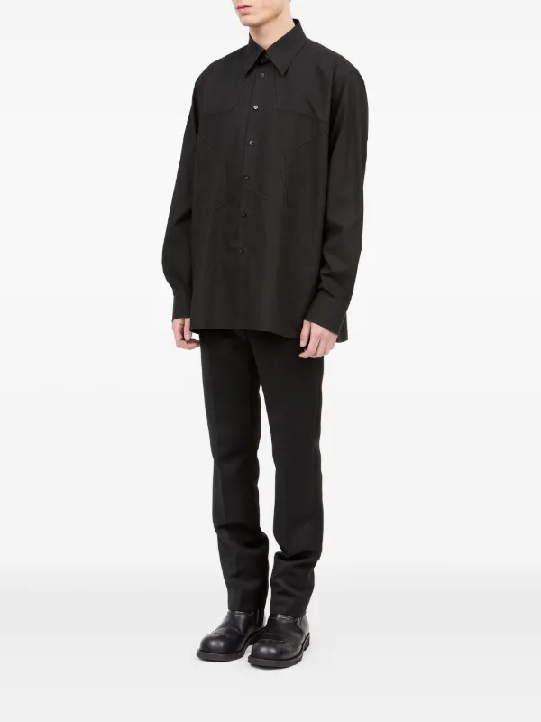 MM6 Maison Margiela コットン シャツ | ブラック | FARFETCH JP