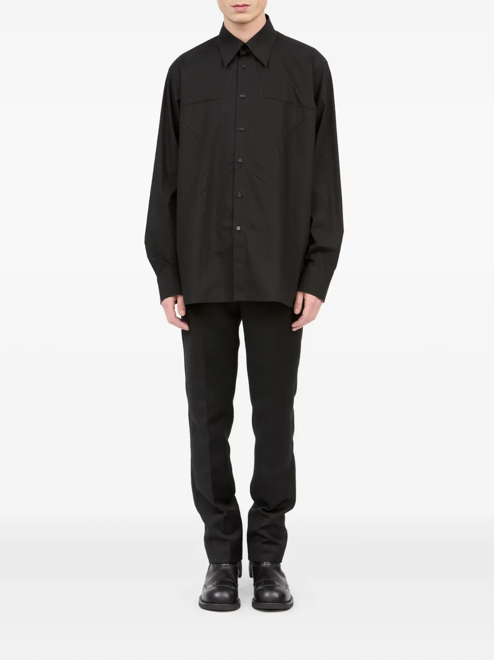 MM6 Maison Margiela Katoenen overhemd - Zwart