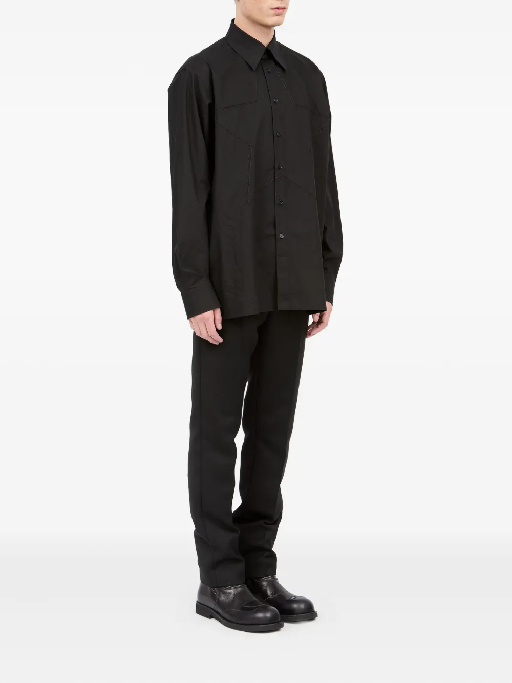 MM6 Maison Margiela Katoenen overhemd Zwart