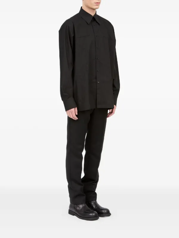 MM6 Maison Margiela コットン シャツ | ブラック | FARFETCH JP