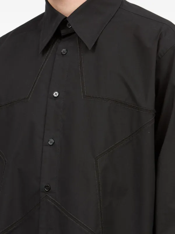 MM6 Maison Margiela コットン シャツ | ブラック | FARFETCH JP