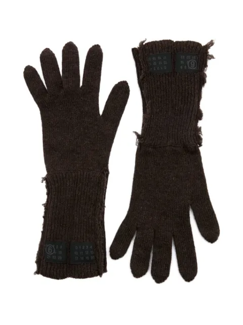 MM6 Maison Margiela ribbed-knit gloves
