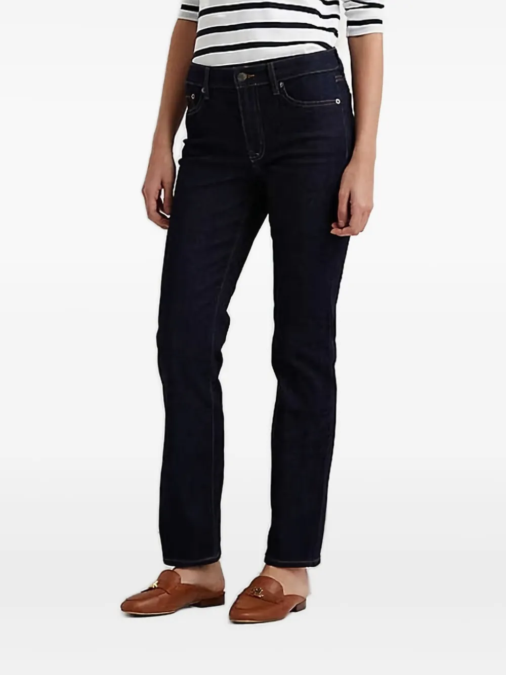 Lauren Ralph Lauren Jeans met knoopsluiting Blauw