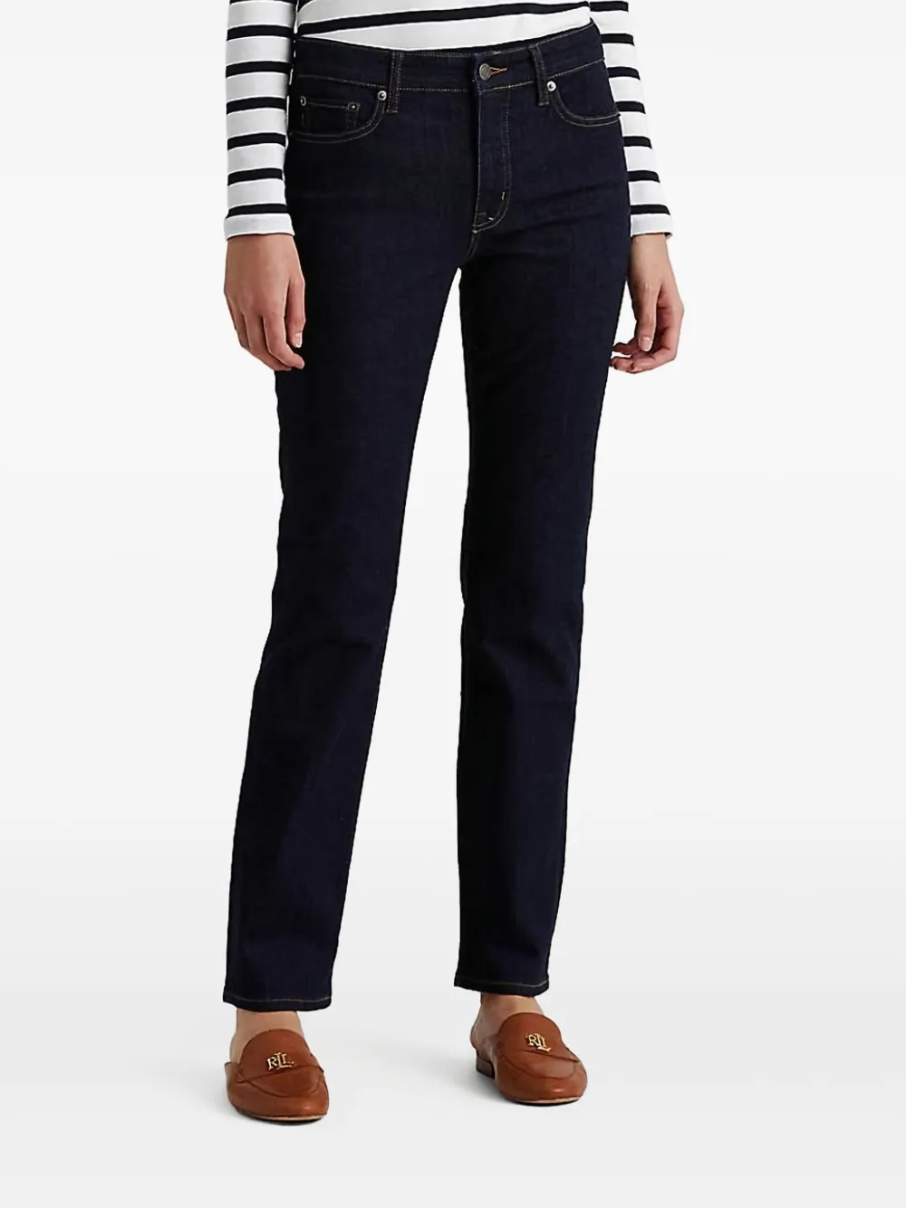 Lauren Ralph Lauren button-fastening jeans - Blauw